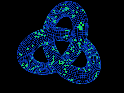 Trefoil knot conways game of life